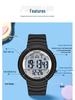 Sanda Trendy Korean Style Luminous Waterproof Watch for Outdoor Sports - Unisex Multifunctional Display.
