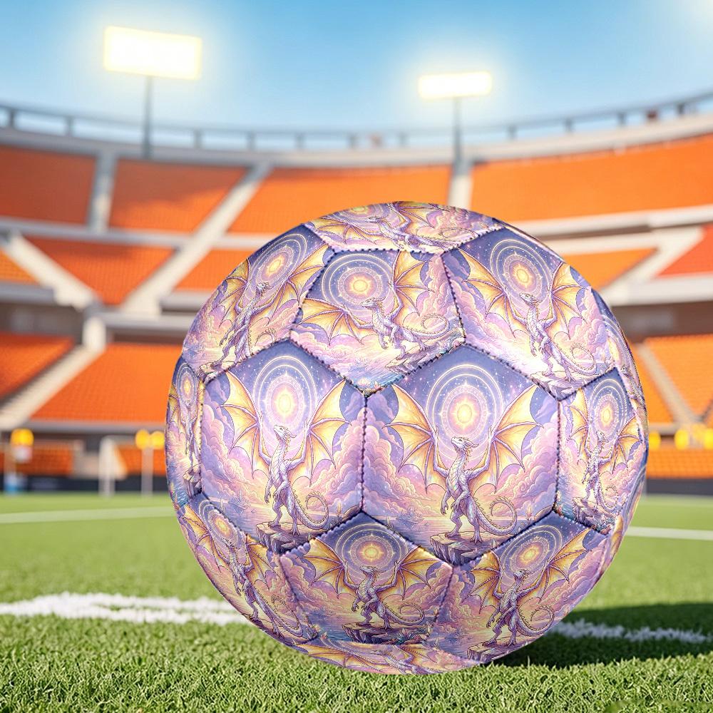 1pc Celestial Dragon Themed Soccer Ball, Size 5, Lightweight PVC Material, Outdoor Training Soccer Ball Gift. q62291