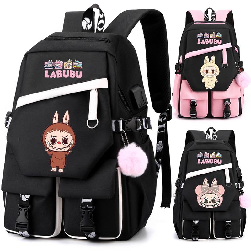 Cartoon Printed Backpack Student Teenager Girl Boy Schoolbag Large Capacity Waterproof Bookbag Women Men Travel Bag Gift