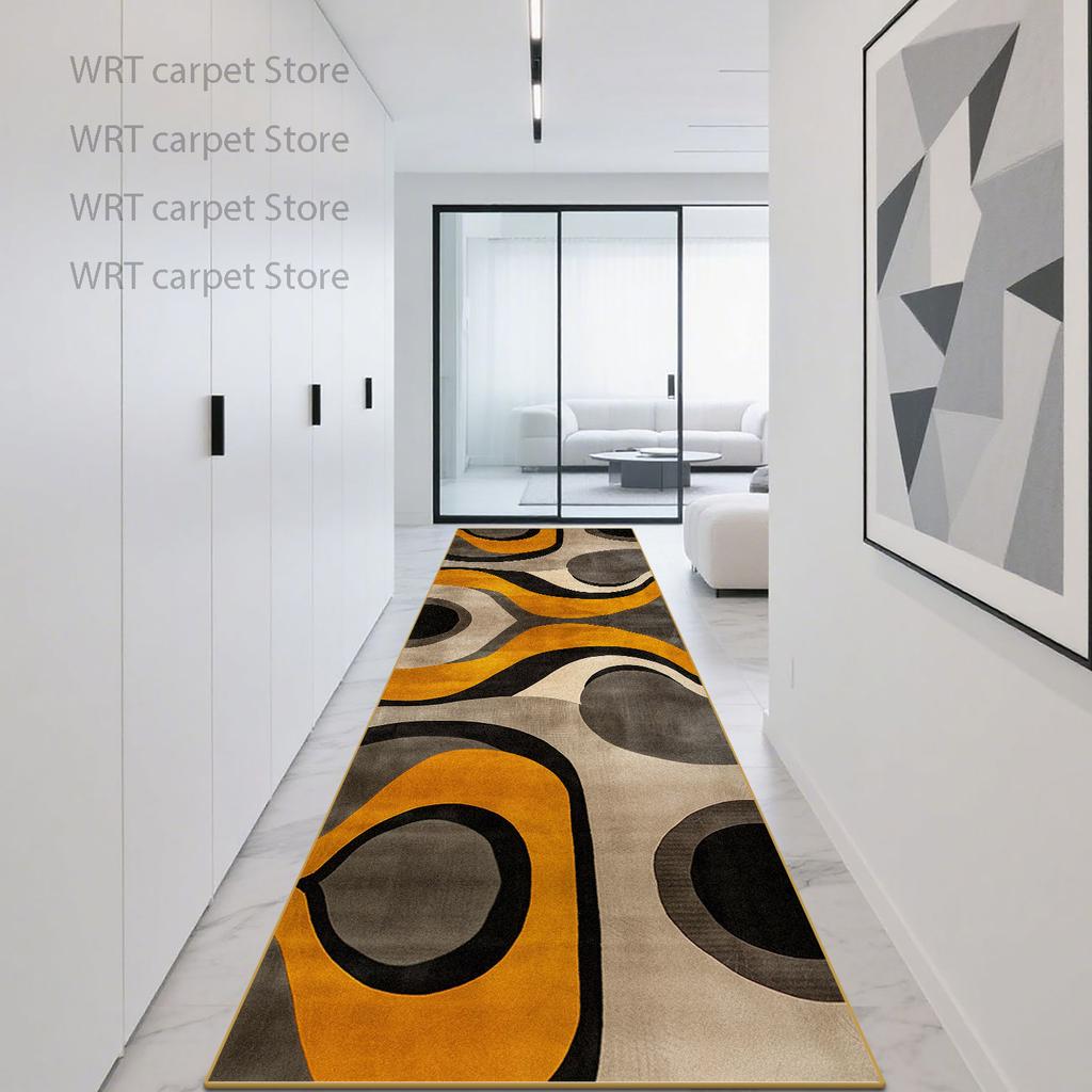 Nordic Geometric Style Long Runner Rug Decoration Home Easy Clean Stair Corridor Carpet Living Room Anti Slip Porch Hallway Mat