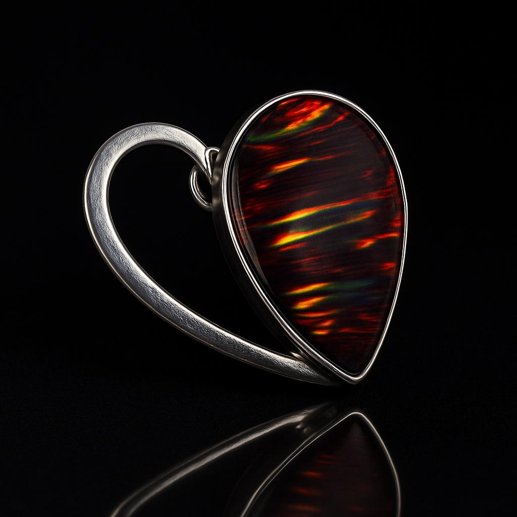 Natural Opal Pendant 24 ct Multicolor Pear Cut 925 Sterling Silver October Birthday Birthstone