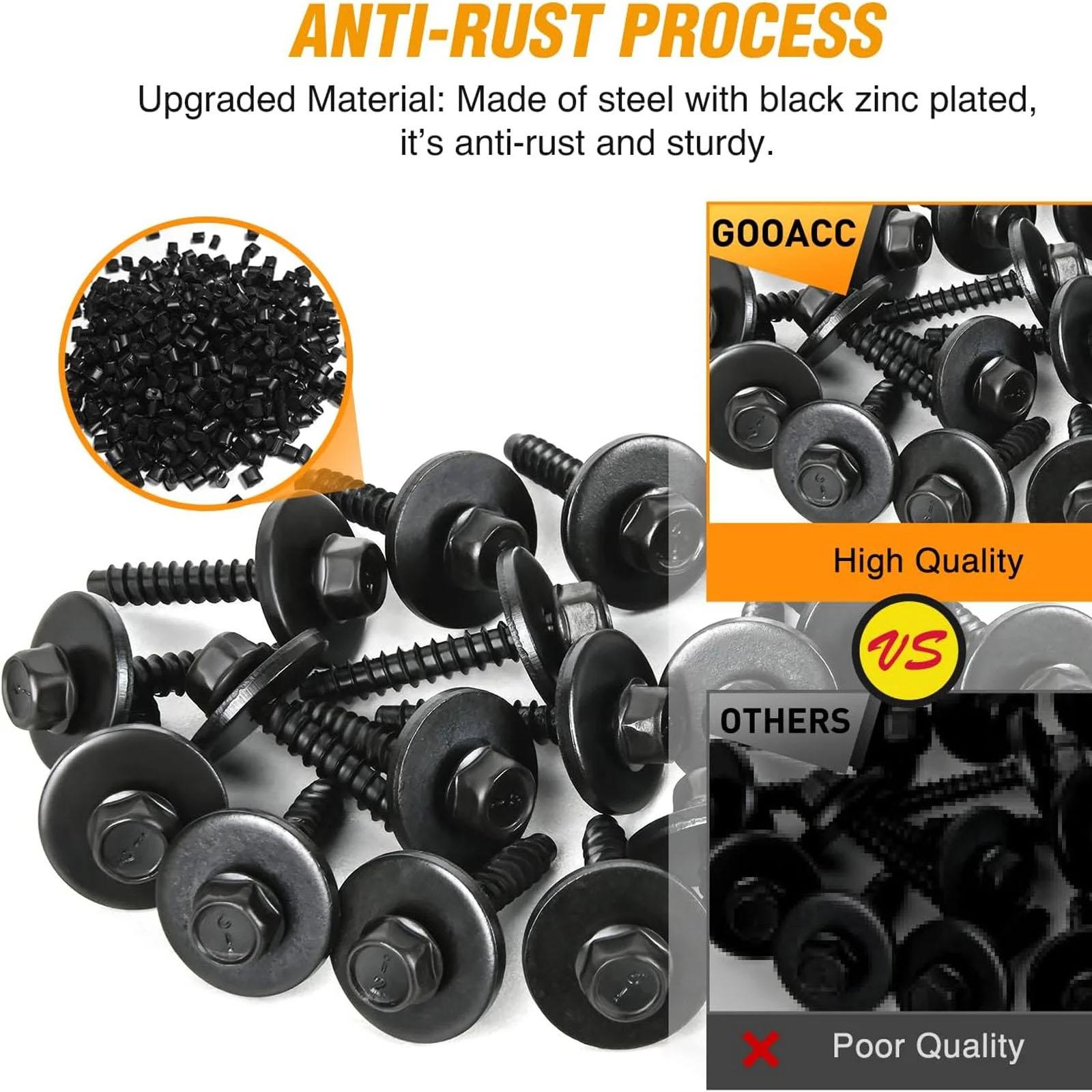 

20Pcs Liner Bumper Cover Shield Wheelhouse Liner Bolt Screw For GM Colorado Cadillac Cruze Equinox Silverado Malib One Size чёрный