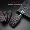 Toyota Genuine Leather Key Case Cover for RAV4, Camry, Corolla, Highlander