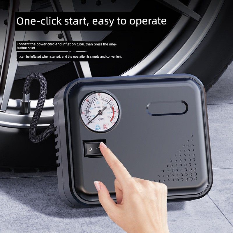 Car Air Pump Portable Electric Tire Inflator for Cars High-Power 12V Air Pump Cylinder