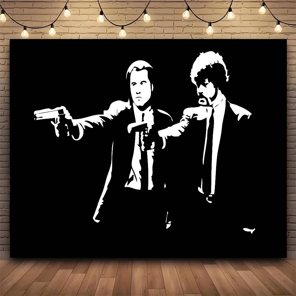 Classic Film Pulp Ffiction Cool Tapestry Print Large Tapestry Wall Hanging Wall Tapestry Decor Living Room Bedroom Home