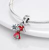 Lovely Robot Dangle Charms Girl Boy Mechanic Bot Bead Fit Original Bangle Bracelet Necklace Copper Pendant Jewelry