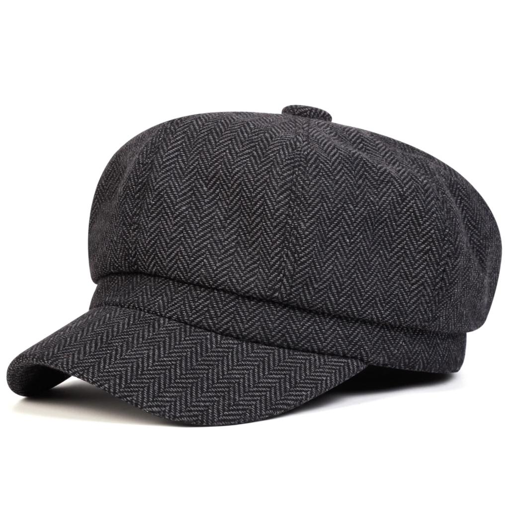 Unisex Fischgrät Persönlichkeit Schiebermütze Frühling Herbst Retro Baskenmützen Wilde Freizeitmützen Achteckige Kappe