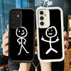 Phone Case for Samsung Galaxy A17 A16 A15 A14 A13 Funny Stickman Matchman A56 A36 A26 A55 A35 A25 A54 A34 A24 A53 A33 A23 A07 A0