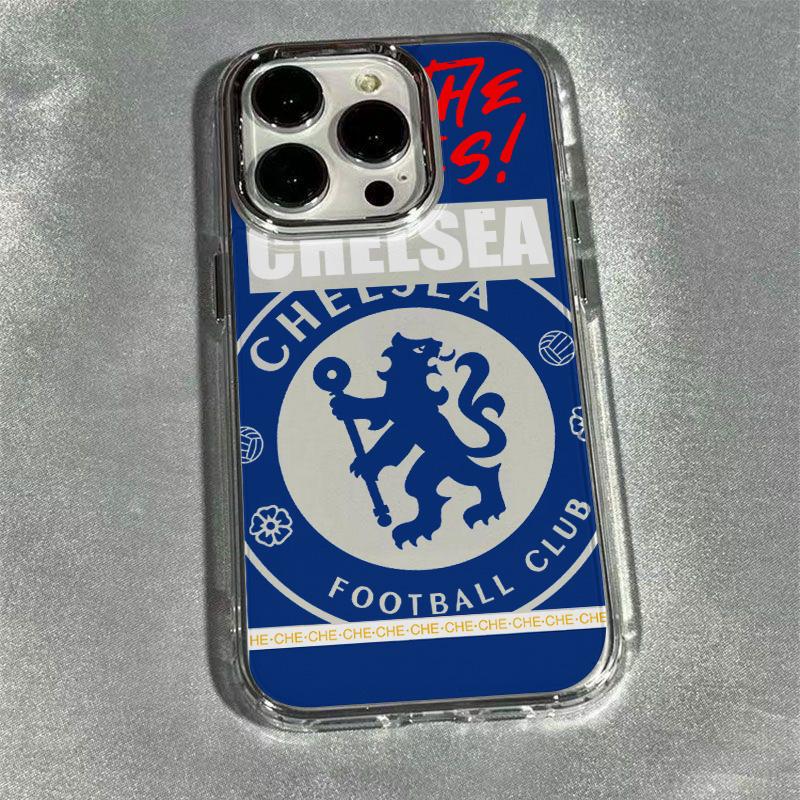 

Football Phone Case For iPhone 17 16e 16 15 14 13 12 11 mini Pro Max X XR XSMAX 8 7 Air Plus Transparent Soft C-Chelsea Cover iPhone 16