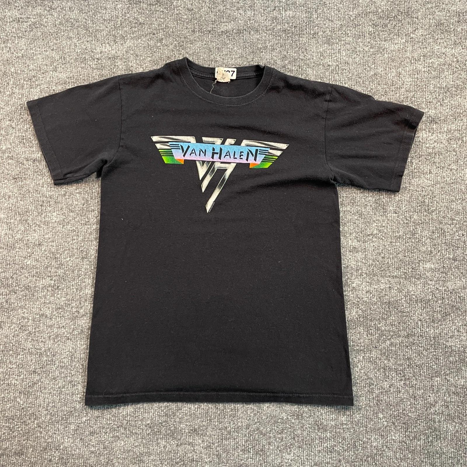 

Винтажная футболка Van-Halen Rock Band Tour Y2K Маленький размер 17x24 Черный S