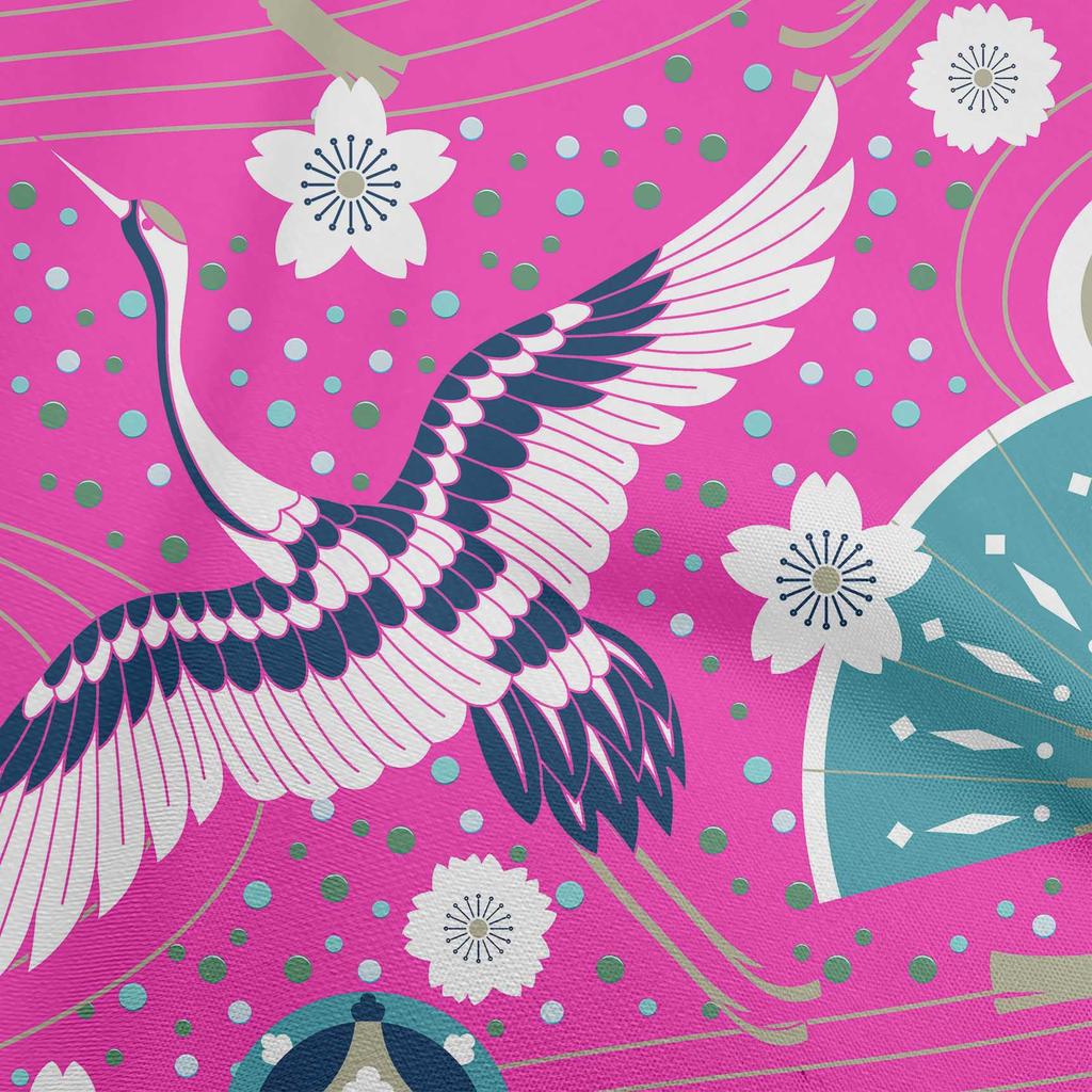 oneOone Cotton Flex Dark Gray Fabric Asian Japanese Pattern Sewing Material Print Fabric By The Yard 40 Inch