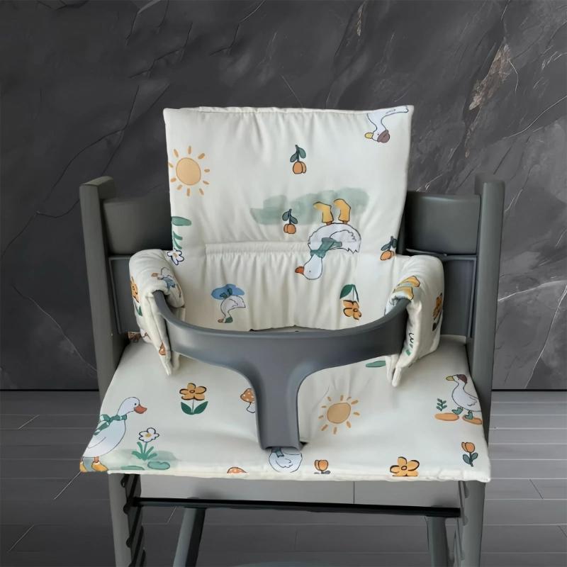 Breathable Cotton Infant Seat Cushion & Back Support Pad Set for Secure Nonslip Fit and Ergonomic Support Cushion