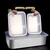 304 Stainless Steel Rectangular Food Tray with PP Lid