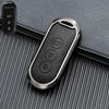 Business Style Double-Sided Leather Key Shell for AITO M7/M5 EV 2022 Model - Full Coverage Metal Car Key Case
