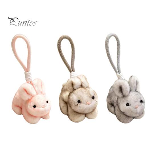 Cute Kawaii Bag Decor Scented Bunny Plush Keychain, Mini Rabbit Stuffed Animal with Fragrance Fragrant Decoration Beads, Hanging Pendant for Backpack,