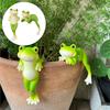 For Indoor Plants Collectible Frog Decorative Figurines Garden Decor Collectible Figure Cohesive Look Display Versatility