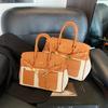 Borsa Donna 2026 Nuova Contrasto Platino Portatile Borsa Tote Grande Capacità da Pendolare Versatile Borsa a Spalla Messenger