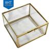 Elegant European Glass Jewelry and Cosmetics Organizer with Flip Lid