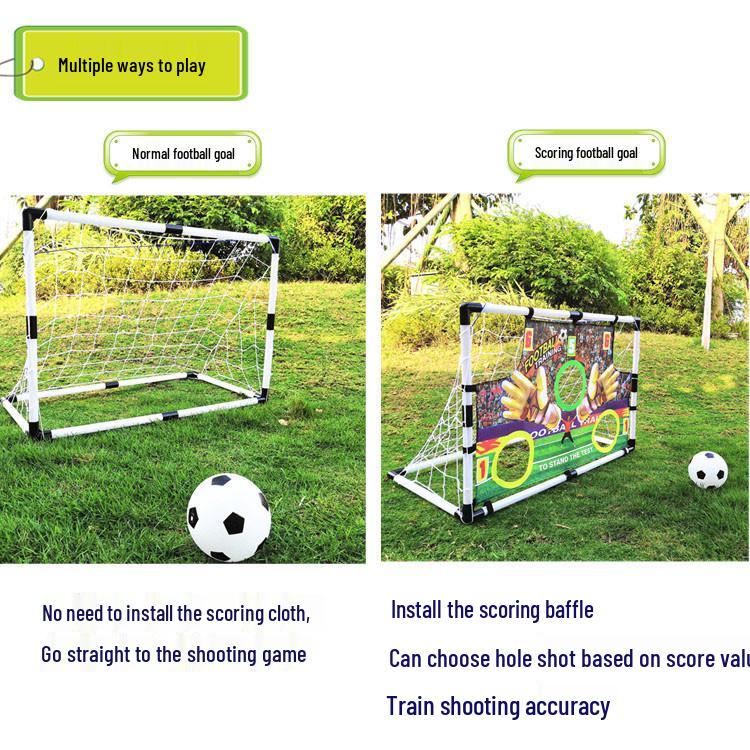 Portable Outdoor Sports Toy: Easy Assembly Large Plastic Football Goal Set