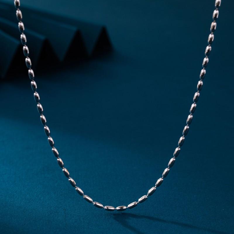 Womens Minimalist Olive Bead Chain Necklace Fashion Jewelry