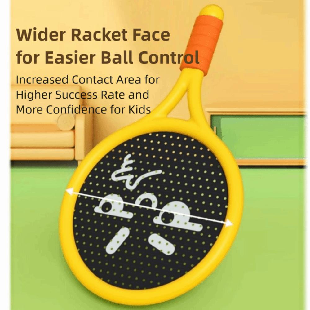 2Pcs Shock Absorbing Children's Badminton Racket Portable Lightweight Badminton Racket Set With Ball Soft Grip Sports Game Toys