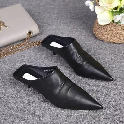 Women's Slipperrs Luxury Elegant Artificial Leather Casual For Women Trend 2024 Comfortable Pointed Toe Outdoor Wedge Heel Shoes