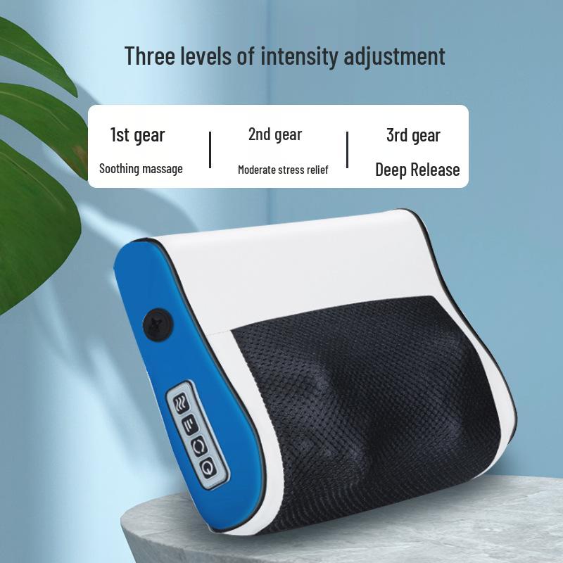 Cervical & Neck Massager: Multifunctional Heated Pillow for Shoulder, Waist, and Back - Dual Use for Car and Home