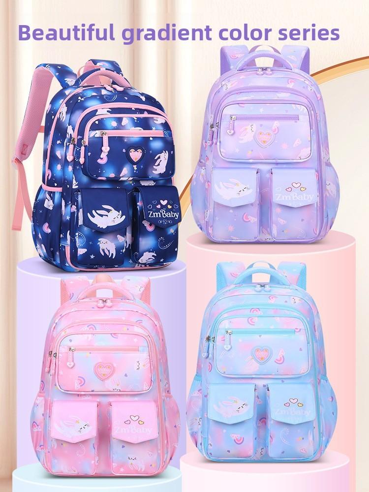 Childrens School Backpack Nylon With Air Cushion Straps For Elementary Girls