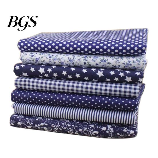 7 Pezzi 25x25cm Patchwork Floreale a Pois Tessuto di Cotone Stoffa Liscia Cucito Fai da Te Trapuntatura