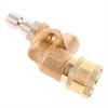 High Pressure Car Washer 1/4" Quick Connect Rotary Coupler Adjustable Adapter with 5 Spray Nozzles Copper Connection