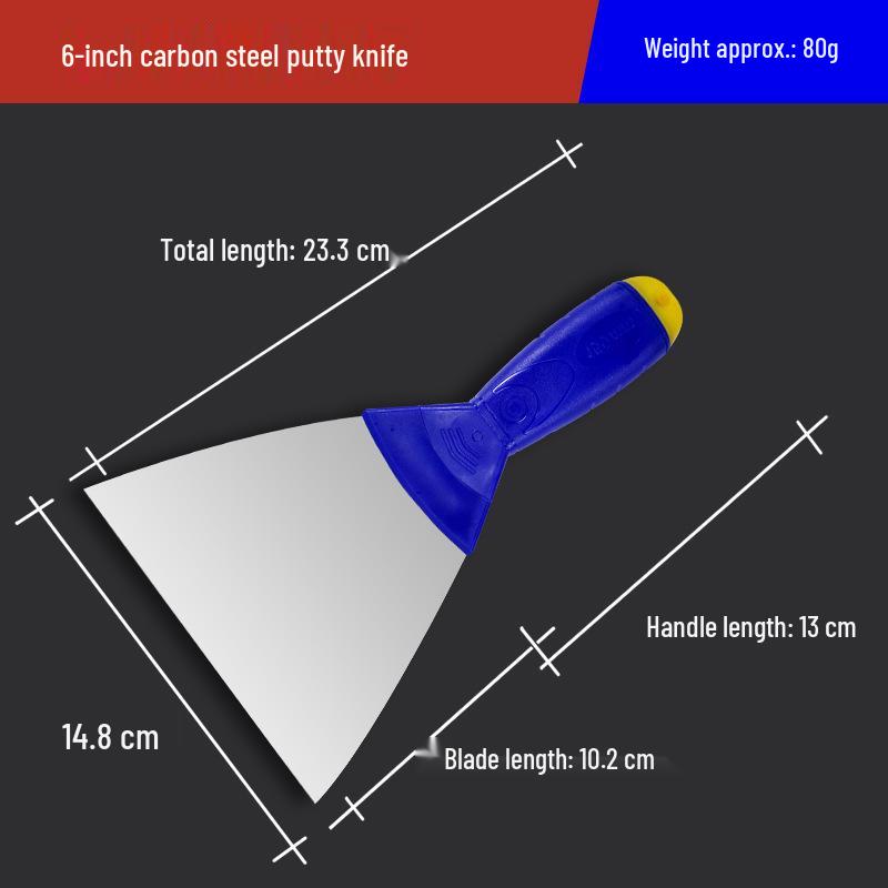 Stainless Steel Anti-Slip Plastering & Putty Knife with Plastic Handle