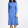 Women's Autumn Winter Plain Knitted Turtleneck Long Sleeve High Waist Sweater Dress