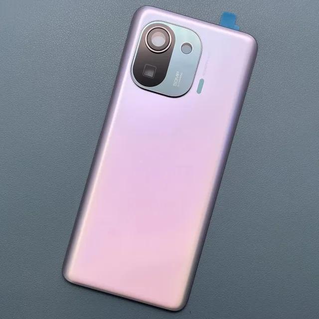 Tylna Pokrywa Do Xiaomi Mi 11 Pro Pokrywa Baterii Szklana Tylne Drzwi Obudowa Z Obiektywem Aparatu Części Zamienne