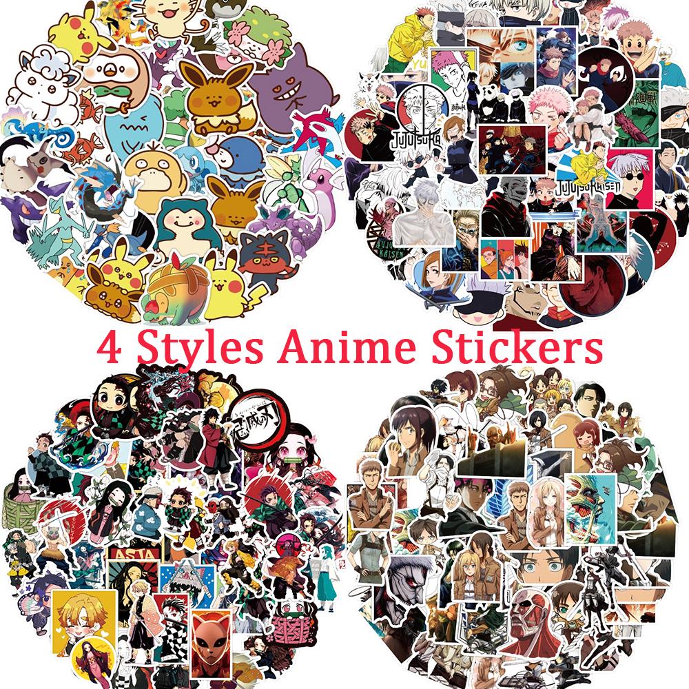 50Pcs Jujutsu Kaisen Anime Graffiti Stickers Waterproof Cartoon Decals For Phone Skateboard Laptop Luggage Diy Decor