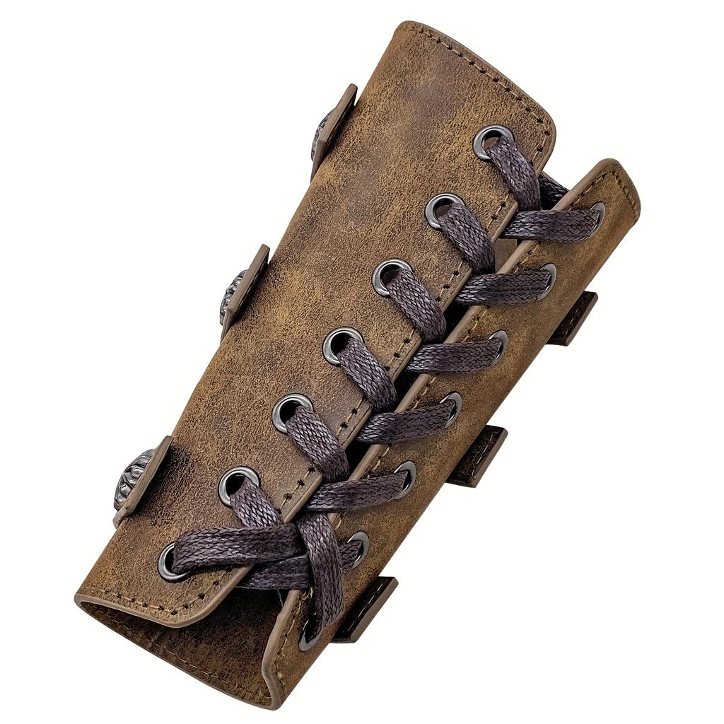 1 adet Viking Bilek Koruyucu Avrupa Orta Çağ Vintage Şövalye Bilek Koruyucu Cosplay Sahne Kostümü Aksesuarı, hediyeler için ideal seçim