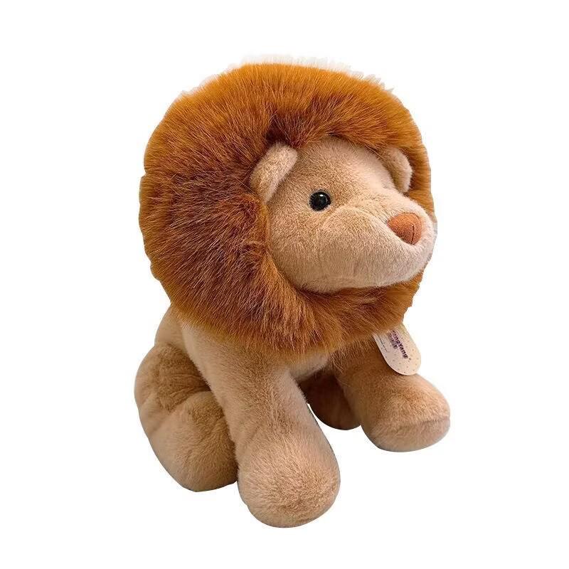 Fluffy Lion Plush Toy for Kids - Zoo Sitting Lion Doll Children's Birthday Gift
