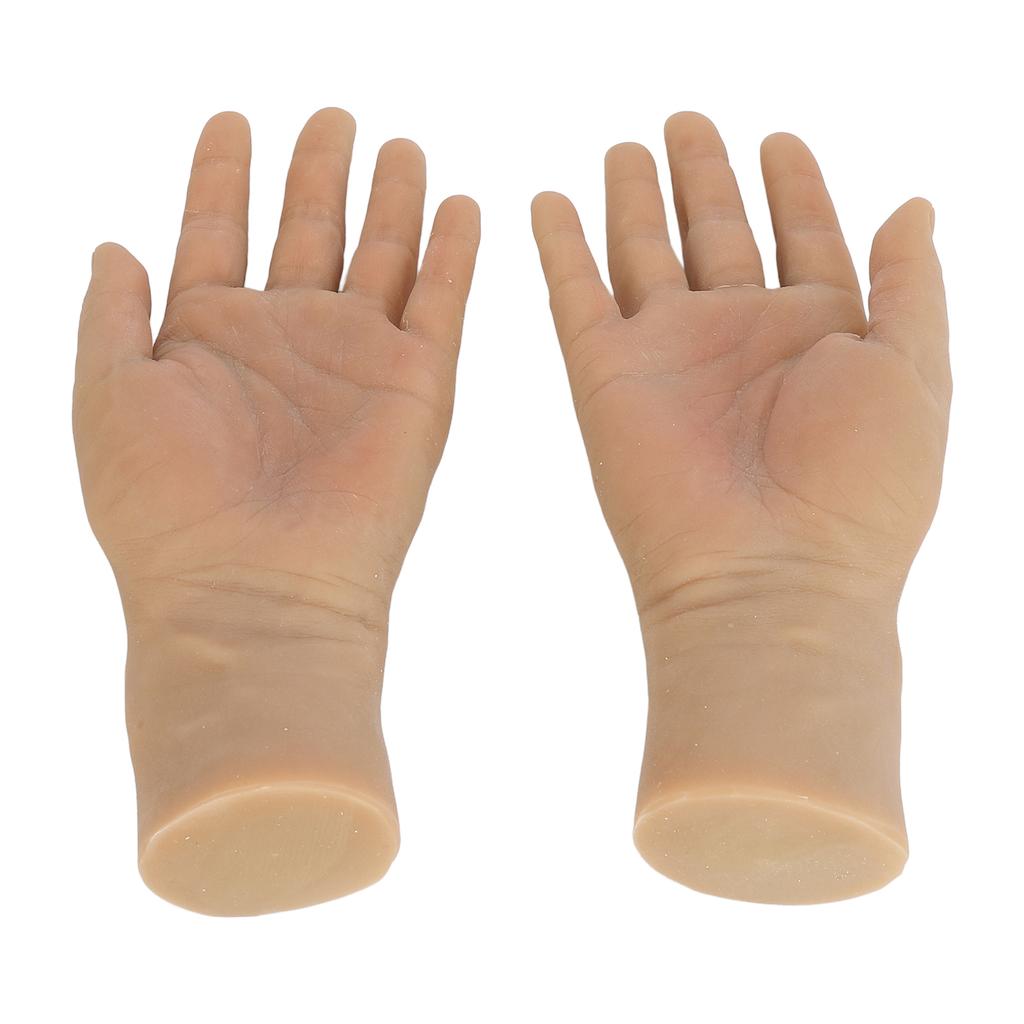 1 Pair Tattoo Practice Hand Reusable Versatile Fake Skin Hand Model for Beginners for Tattoo Training Education