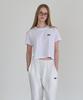 INJIACTIVE Small Logo Crop T-Shirt White