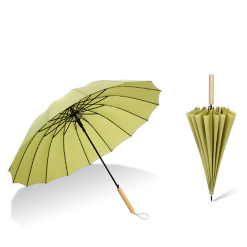 Ximengyuan 16-Rib Wooden Handle Sun & Rain Umbrella