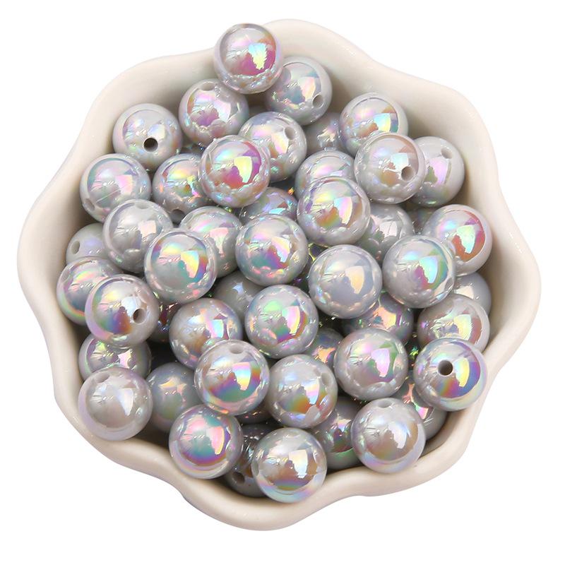 6/8/10mm AB Farbe Imitationsperlen Runde Perlen für DIY Basteln, Haarschmuck und Armbänder