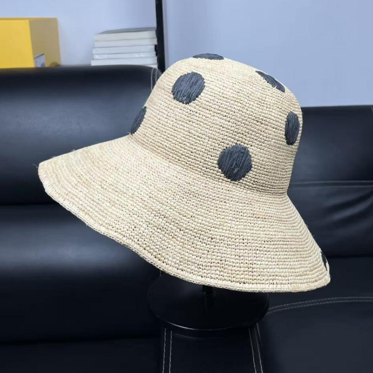 

Handmade crochet raffia sun hat summer outing versatile sunscreen straw hat women s seaside beach sun hat M（55-58cm）