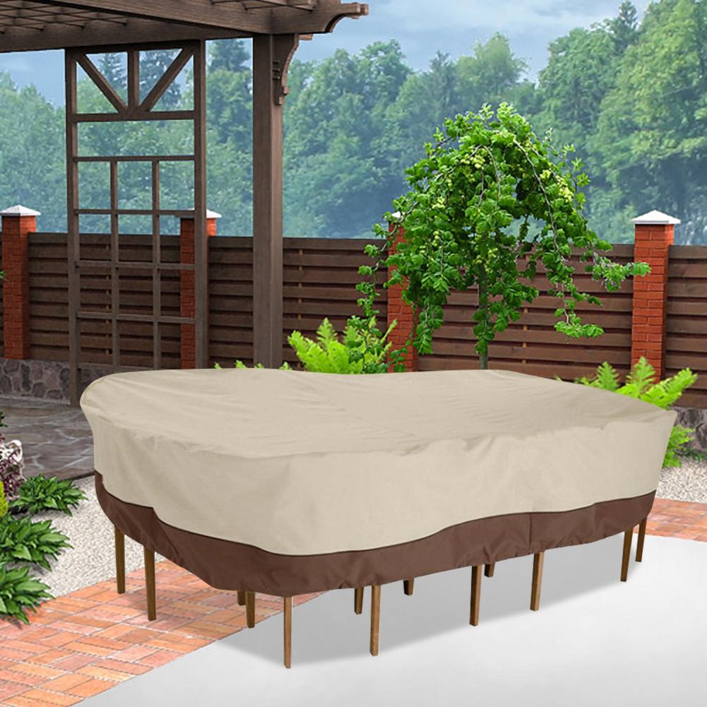 210D Oxford Cloth Garden Furniture Cover Outdoor Table Chair Set Rectangular Dustproof Cover