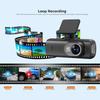 4K Ultra HD Dual Lens Auto Dash Recorder, Super Wide Angle Night Vision, Front Rear Recording with WiFi & Built-in GPS Module