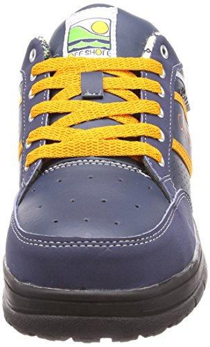 GD Japan Offshore Surf Brand Work Shoes with Steel Toe Cap, 3E, Navy, Size 25.0 cm