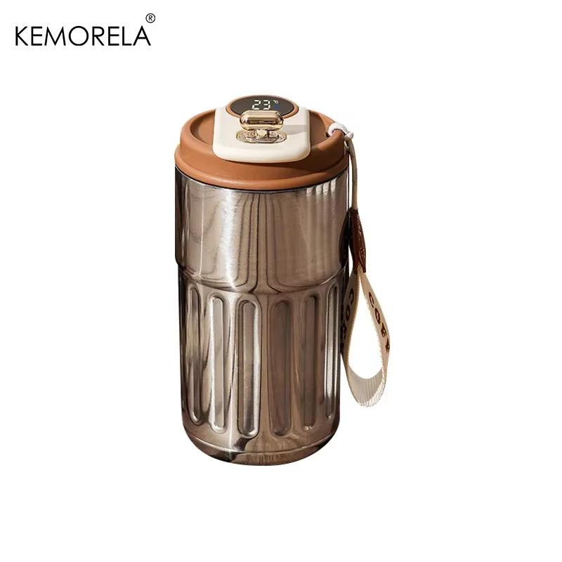 

KEMORELA Умная бутылка-термос Цифровой светодиодный дисплей температуры Кофейная чашка 316 Нержавеющая сталь Вакуумная чашка Офисная чашка Бизнес Портативная кружка 450ml