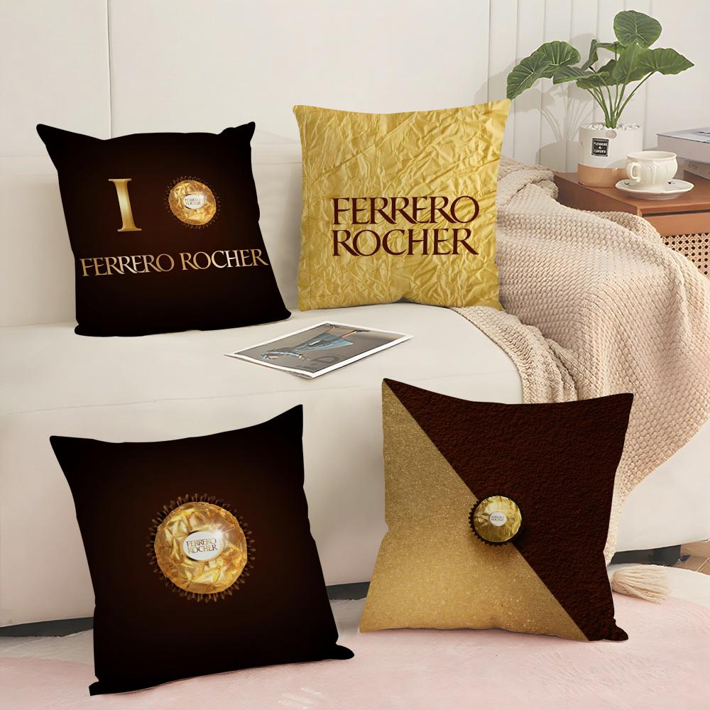Anime Sweet FFerreros Cushion Cover Short plush Doublesided Print Square Throw Pillow Covers Sofa Home Cushion Decor
