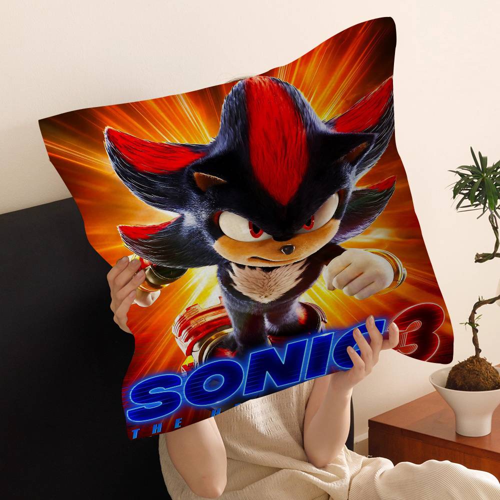 Anime S-SonicS H-Hedgehog Pillow Gifts Home Office Furnishings Bedroom Sofa Car Cushion Cover Case 45x45cm