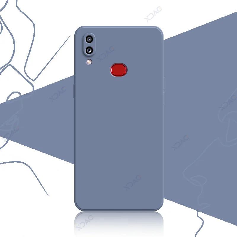 Quadratische Flüssigsilikonhülle für Samsung Galaxy A10S M10S SamsungA10S SamsungM10S Vollständig weicher Schutz Handyhülle Taschen