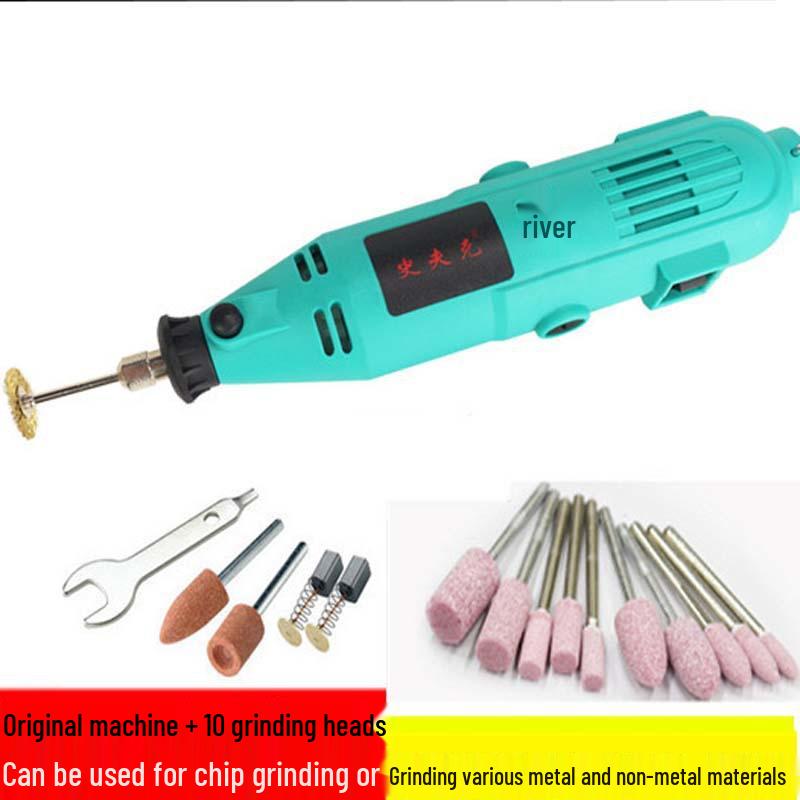Copper Electric Grinder Pen for Wood, Jade, and Root Carving – Miniature Electric Drill and Grinding Tool