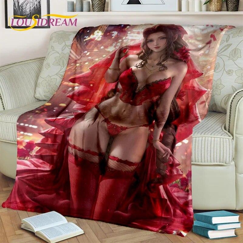 Anime-Spielfigur, sexy Spitze, Mädchen, niedliche Cartoon-Decke, weiche Überwurfdecke für Zuhause, Schlafzimmer, Bett, Sofa, Picknick, Decke, Kinder